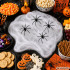 Valge veniv ämblikuvõrk 4 musta ämblikuga – Halloweeni kaunistus