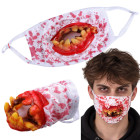 Veriste koletisehammastega Halloween-mask zombie- ja õuduskostüümile