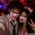 Veriste koletisehammastega Halloween-mask zombie- ja õuduskostüümile