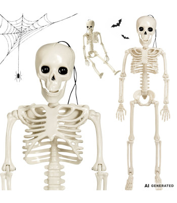 Halloweeni rippuv luukere liigutatavate jäsemetega, 40 cm