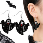Halloween-rippuvad kõrvarõngad kõrvitsa, kummituse, kolju ja silmade motiividega, 4,5–6 cm