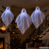 Rippuv Halloweeni kummituskaunistus, mustvalge, 65 × 60 cm
