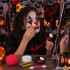 Klounimeigikomplekt punase ninaga Halloweeniks ja cosplayks