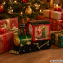LED-valgustusega jõululatern veduri ja jõuluvanaga, 13,5 × 5 × 8 cm