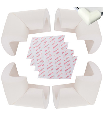 Vahtmaterjalist mööblinurgakaitsmed, valged, 4 tk – 55mm x 55mm x 35mm