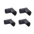 Vahtplastist mööblinurgakaitsmed, mustad, isekleepuvad, 4 tk – 55mm x 55mm x 35mm
