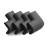 Vahtplastist mööblinurgakaitsmed, mustad, isekleepuvad, 4 tk – 55mm x 55mm x 35mm