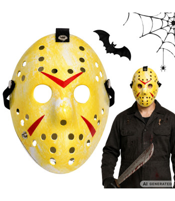 Jasoni hokimask Halloweeniks, kollane, 23 × 20 cm