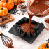 Silikoonist ämblikukujuline küpsetusvorm Halloweeniks, must, 18 × 18 × 6 cm