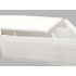 Sahtliorganisaator aluspesule ja sokkidele, 7 lahtrit, valge, 44 × 34 × 11 cm