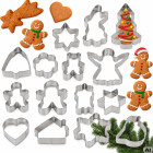 Metallist piparkoogi- ja küpsisevormid, 15 tk, 5,5–9 cm