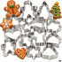 Metallist piparkoogi- ja küpsisevormid, 15 tk, 5,5–9 cm