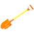 Plastikust mängulabidas liiva ja lume jaoks, 65 cm