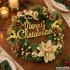 Kuldne jõulupärg kirjaga Merry Christmas, 40 cm