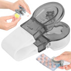 Tablettide blisterpakendist väljutaja, must-valge, 8 × 4 cm