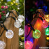Päikesepaneeliga aiavalgustite valguskett, mitmevärviline, 40 LED-i, 700 cm
