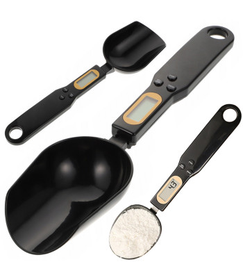Elektrooniline köögikaal-lusikas LCD-ekraaniga, täpne, must, 26,5 cm
