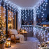 Jääpurikakujuline LED-valguskardin, külm valge, 500 LED, 20m