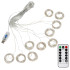 Jõuludeks mõeldud LED-valguskardin aknale, soe valge, USB, puldiga, 300 LED, 3 m