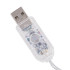 Jõuludeks mõeldud LED-valguskardin aknale, soe valge, USB, puldiga, 300 LED, 3 m