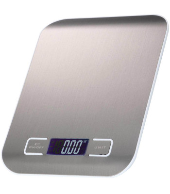 Elektrooniline köögikaal LCD-ekraani ja teraspinnaga, 5 kg / 1 g