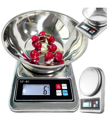 Digitaalne köögikaal metallkausiga, 5 kg / 1 g