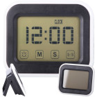 Digitaalne LCD-kell äratuse ja taimeriga, magnetiga, 9 × 7,5 × 2,5 cm
