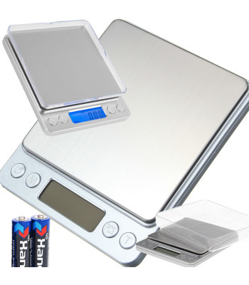 Digitaalne ehte- ja köögikaal LCD-ekraaniga, täpsus 0,01 g, 500 g / 0,5 kg