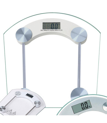 Elektrooniline läbipaistev analüütiline vannitoakaal LCD-ekraaniga, 180 kg