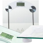 Elektrooniline läbipaistev klaasist vannitoakaal LCD-ekraaniga – kuni 180 kg, 30 × 30 × 2,5 m