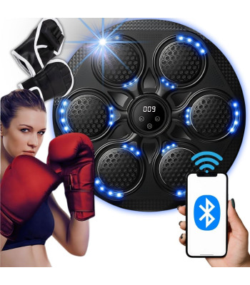 Bluetoothi ja muusika taasesitusega elektrooniline poksitreeningu sihtmärk, poksikindad komplektis, 43 cm
