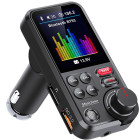Bluetooth 5.0 FM-saatja, käed-vabad süsteem, USB, QC, TF, bass, LCD, 12–24 V