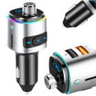Bluetooth FM-saatja ja kiire autolaadija LED-valgustusega, 2 × USB