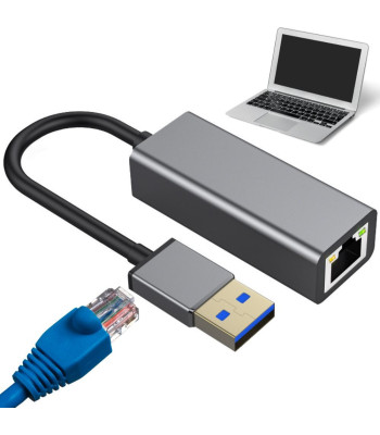 USB-A Etherneti adapter, LAN-võrgukaart, RJ45, 100 Mb/s, USB 3.0 – 06345