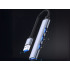 USB-jaotur 4 pordiga, USB 3.0 ja USB 2.0, hõbedane, 16 × 85 × 8,5 mm