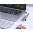 USB-jaotur 4 pordiga, USB 3.0 ja USB 2.0, hõbedane, 16 × 85 × 8,5 mm