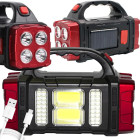 Päikesepaneeliga kaasaskantav LED COB-taskulamp ja akupank, HB-2678, 15cm x 10cm x 7cm