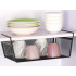 Riiuli alla paigaldatav metallist hoiukorv, must, 31 × 25,5 × 14 cm