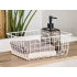 Suur valge metallist traatkorv kööki ja koju – 28,5 × 22 × 12 cm