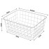 Suur valge metallist traatkorv kööki ja koju – 28,5 × 22 × 12 cm