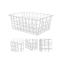 Suur valge metallist traatkorv kööki ja koju – 28,5 × 22 × 12 cm