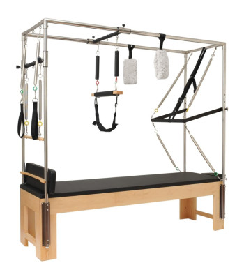 Pilatesereformer Cadillac treeningvoodi, 217 × 70 cm, kõrgus 212 cm