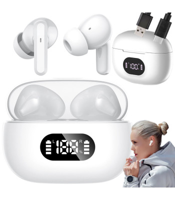 Juhtmevabad Bluetooth-kõrvasisesed kõrvaklapid LED-ekraaniga laadimiskarbiga ja mikrofoniga F05