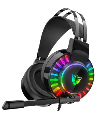 Mänguri kõrvaklapid, juhtmega USB, 7.1 ruumiline heli, RGB LED-valgustus ja mikrofon