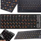 Klaviatuurikleebised QWERTY ja kirillitsa tähistega, 11x13mm