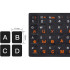 Klaviatuurikleebised QWERTY ja kirillitsa tähistega, 11x13mm
