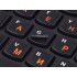 Klaviatuurikleebised QWERTY ja kirillitsa tähistega, 11x13mm
