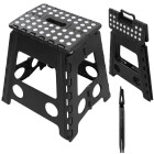 Kokkupandav taburet, must, 39 cm