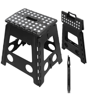 Kokkupandav taburet, must, 39 cm