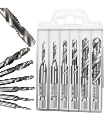Puur-keermestite komplekt HSS, 6 tk – M3–M10